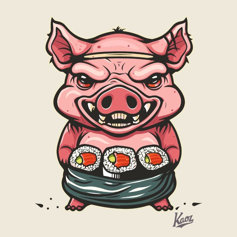 Little Scary Sushi Pig Master