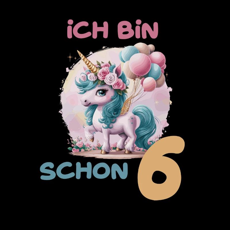 Magisches Einhorn Ballon 6 Geburtstag Vierter