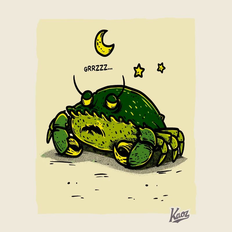 Sleep crab is tired and limp
