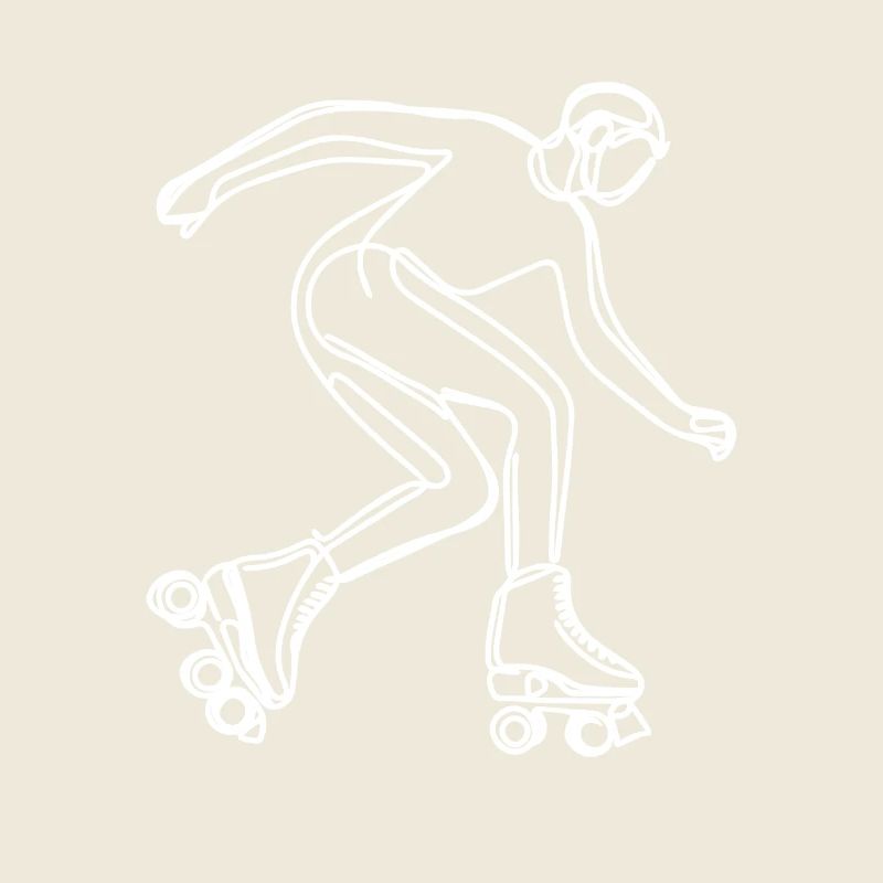 Dessin de patineur à roulettes