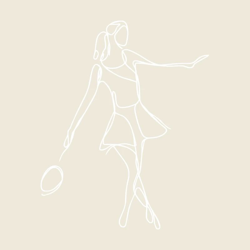 Dessin de fille de badminton