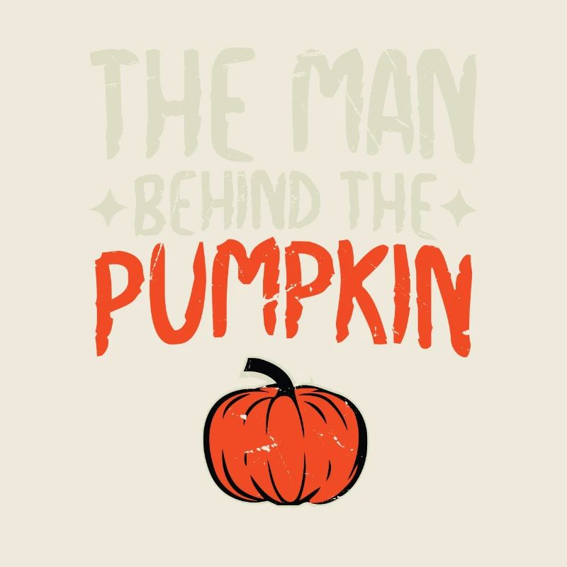 Mann hinter dem Kürbis