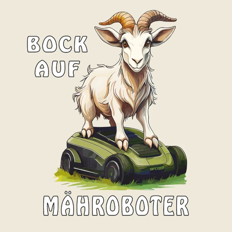 ZIEGE BOCK AUF MÄHROBOTER