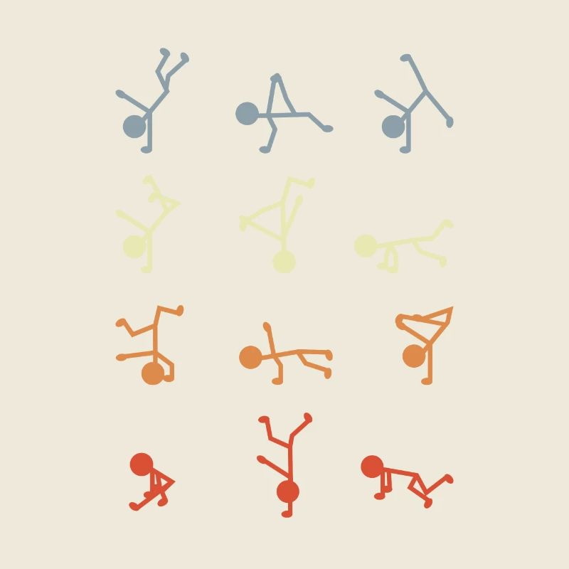 Breakdancer Strichfiguren