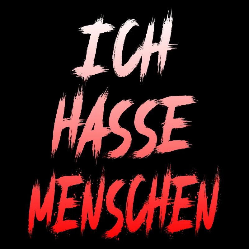 Ich Hasse Menschen Lustiges Deutsches Zitat Grafik