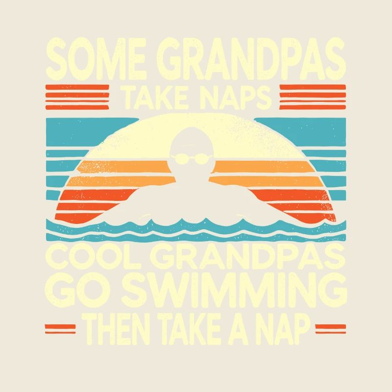 Manche Opas machen ein Nickerchen Coole Opas gehen Schwimmen