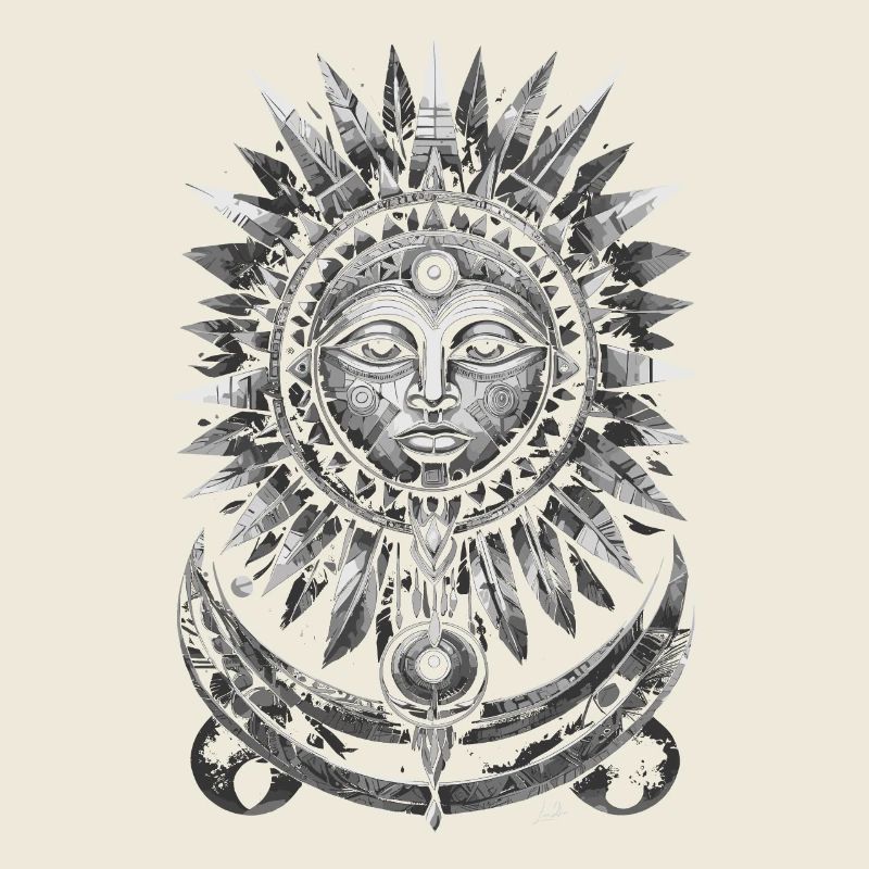 Soleil Inca géométrique Silver