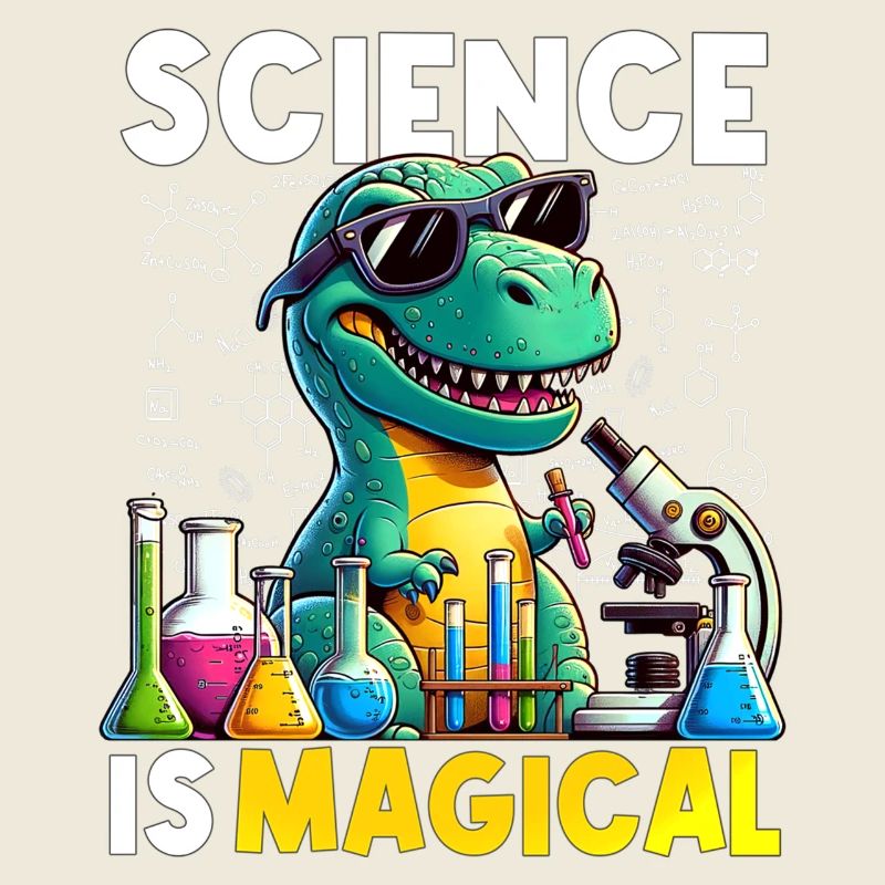 Science Is Magical Dinosaur T-rex Chemist Funny