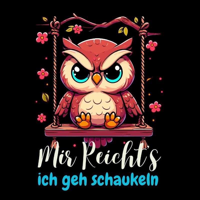 Eule Mir reicht's Motzig Schaukeln Kinder Schule