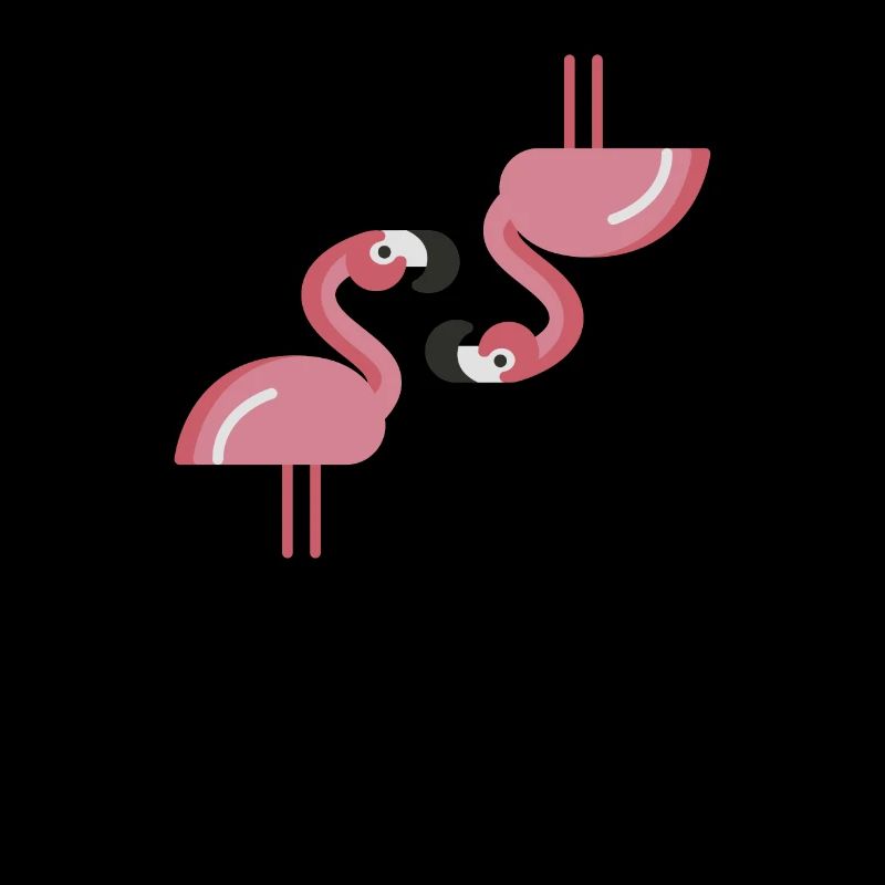 Flamingo Heads Upside Down Cute Pink Bird Lovers