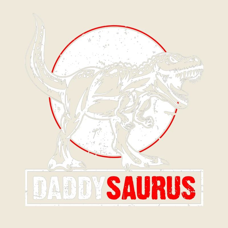 Daddy Saurus T-Rex Dinosaur Men Father's Day
