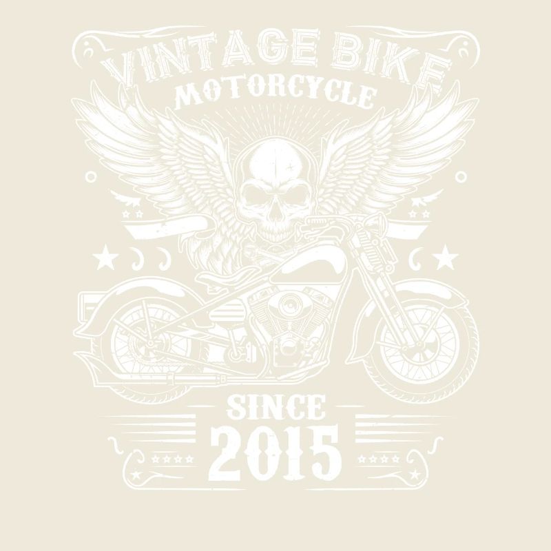 2015 Vintage Motorcycle Biker Birthday Born In 2015