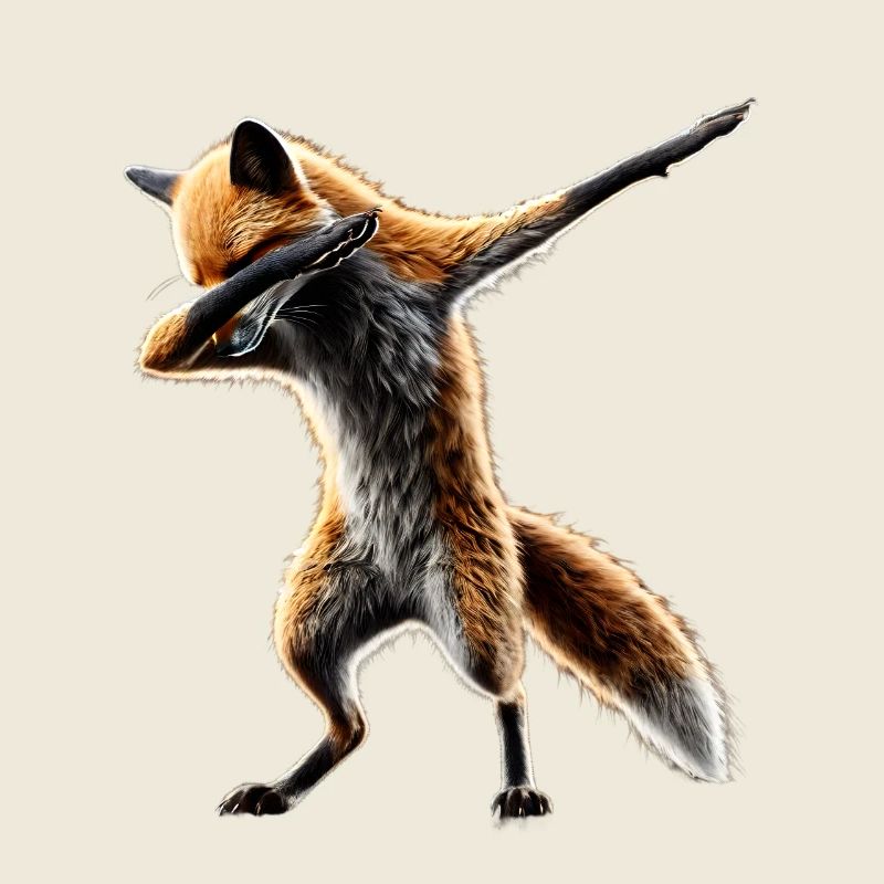 Funny Dabbing Fox Dance Animal Lover Dab