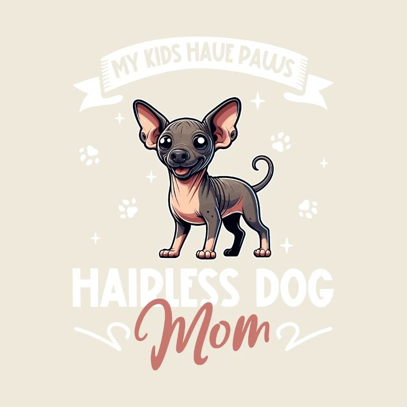 Maman chien sans poils