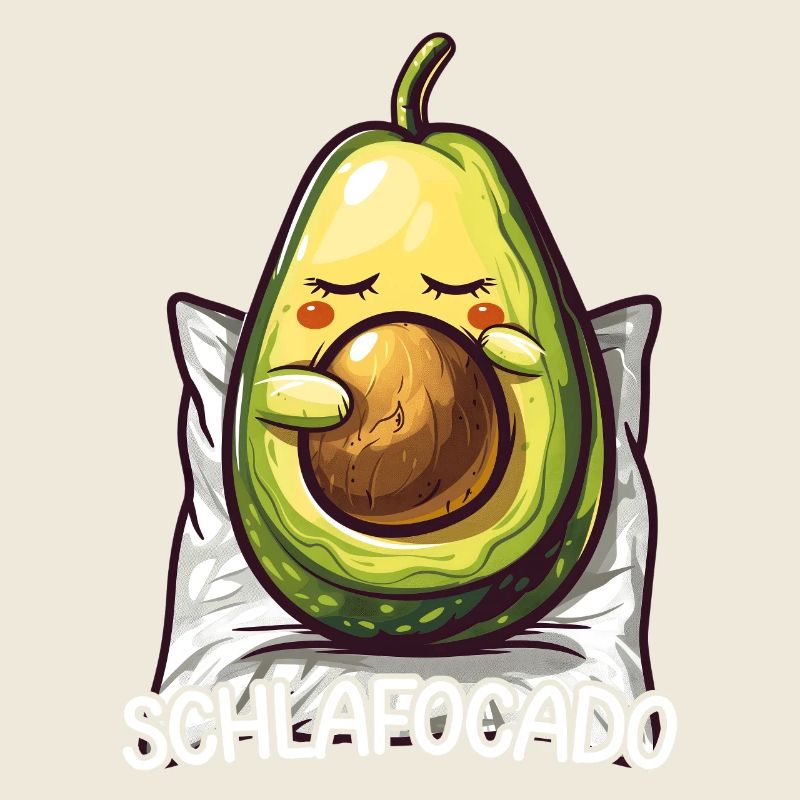 Schlafocado Avocado Morgenmuffel Kaffee Geschenk