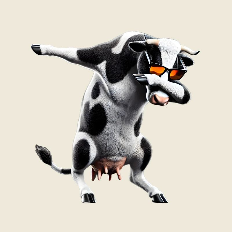 Drôle Dabbing Vache Danse Amoureux des animaux Dab Animaux