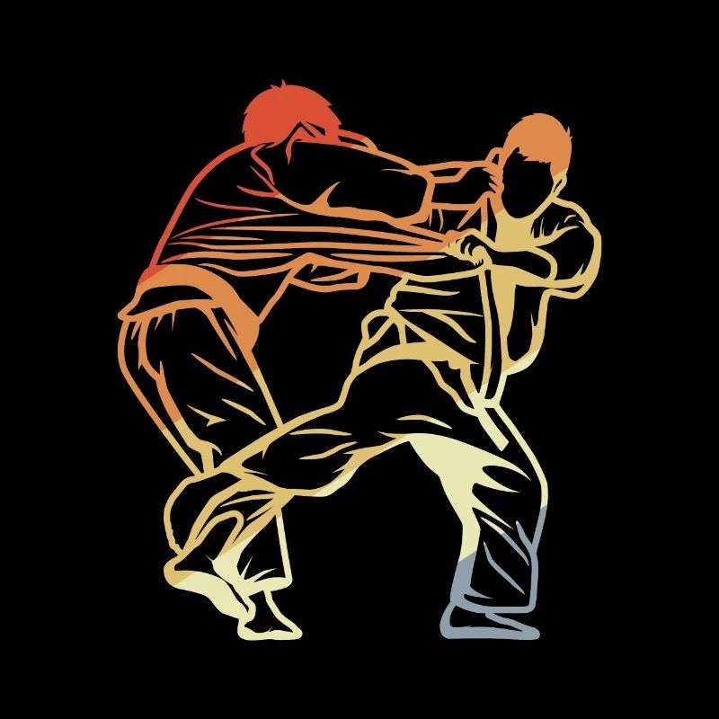 Dessin de Judo Vintage