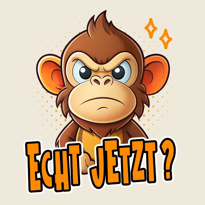 Echt Jetzt? Lustiges Affen Design