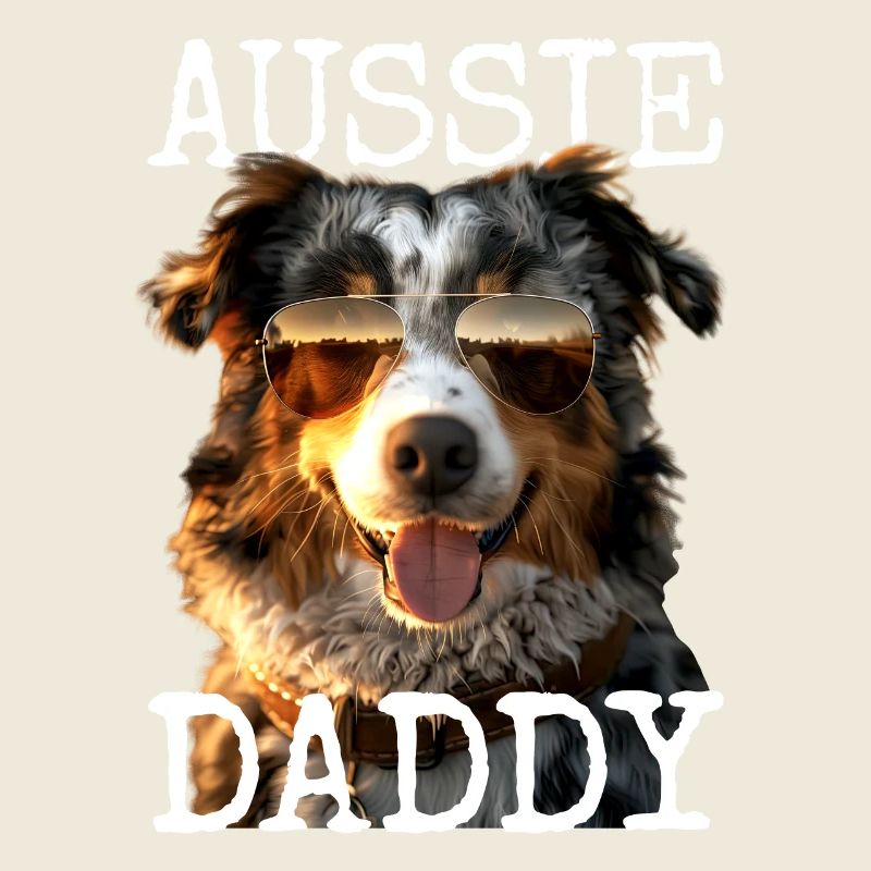 Aussie Daddy Papa Vatertag Dad Australian Shepherd