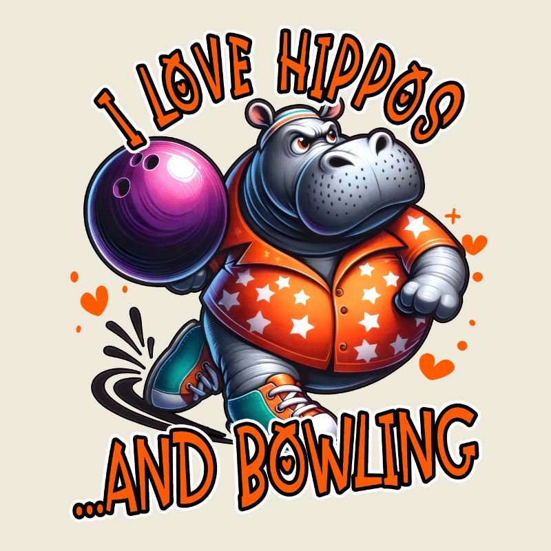 J’adore les hippopotames et le bowling drôle