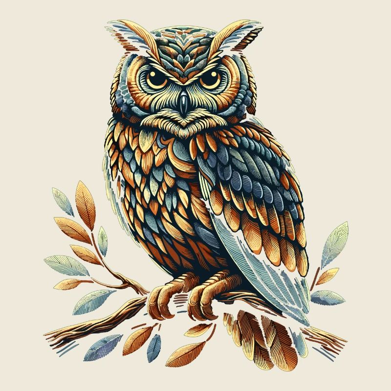 Eule Kunst Geschenk Geburtstag