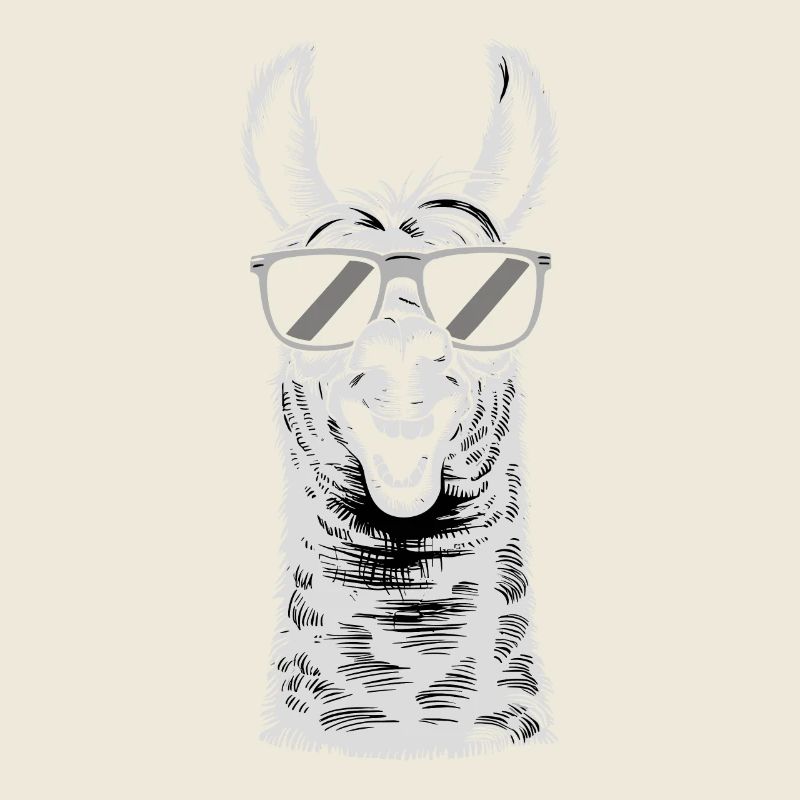 Lama cool avec lunettes de soleil
