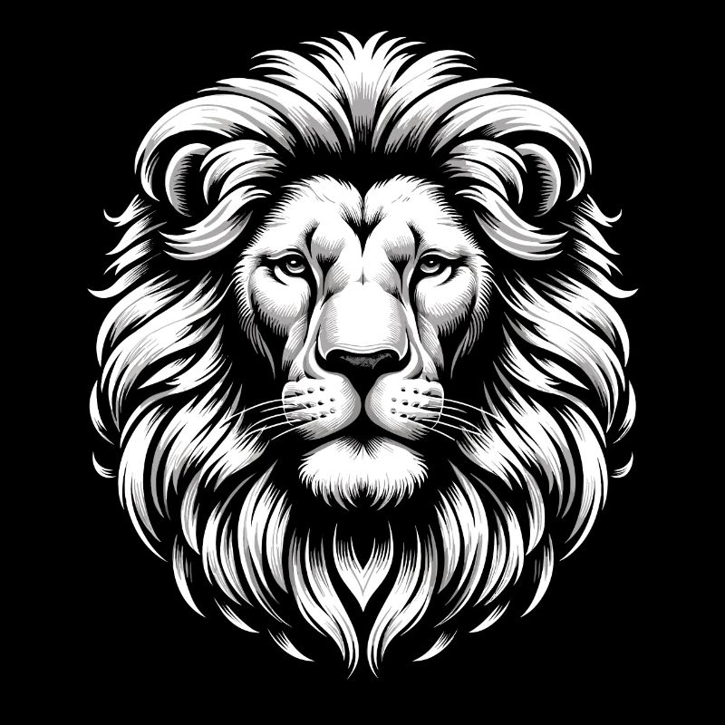 Lion Blanc – Vue Majestueuse