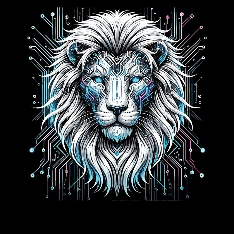 Techno-Savanne: Der digitale Löwe