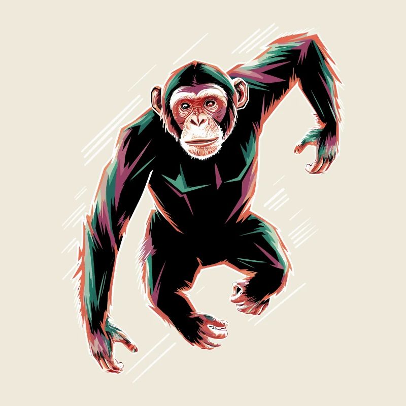 Motif de chimpanzé dynamique