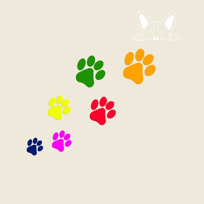 Dog paw prints
