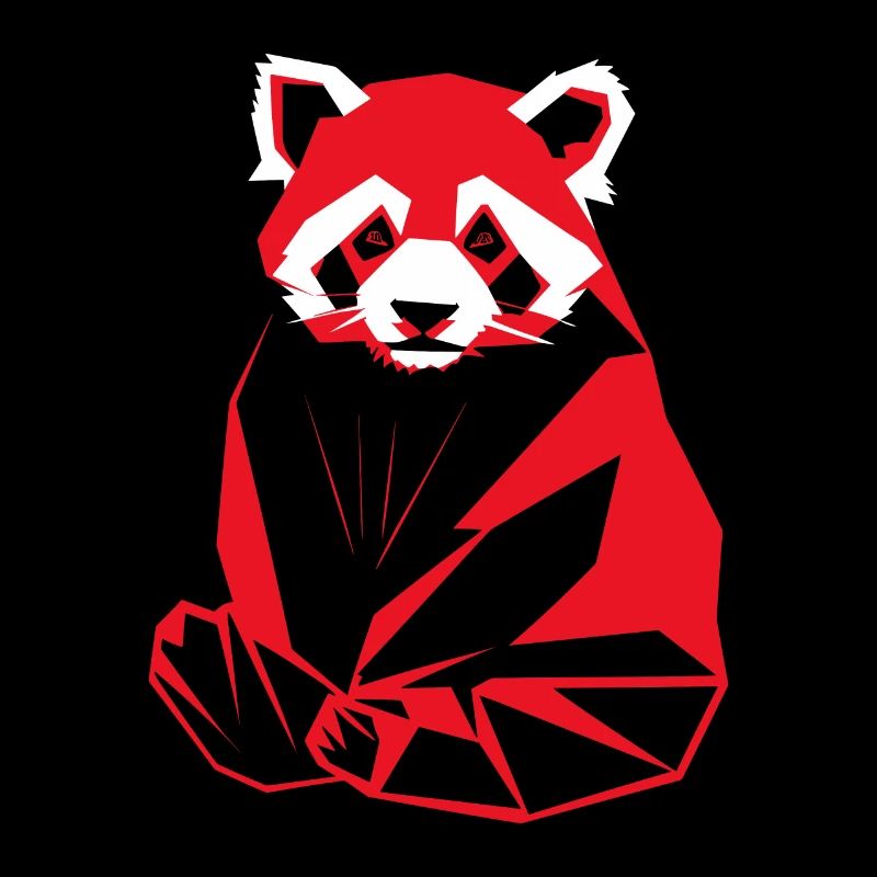 Geometrischer Roter Panda Kunstwerk