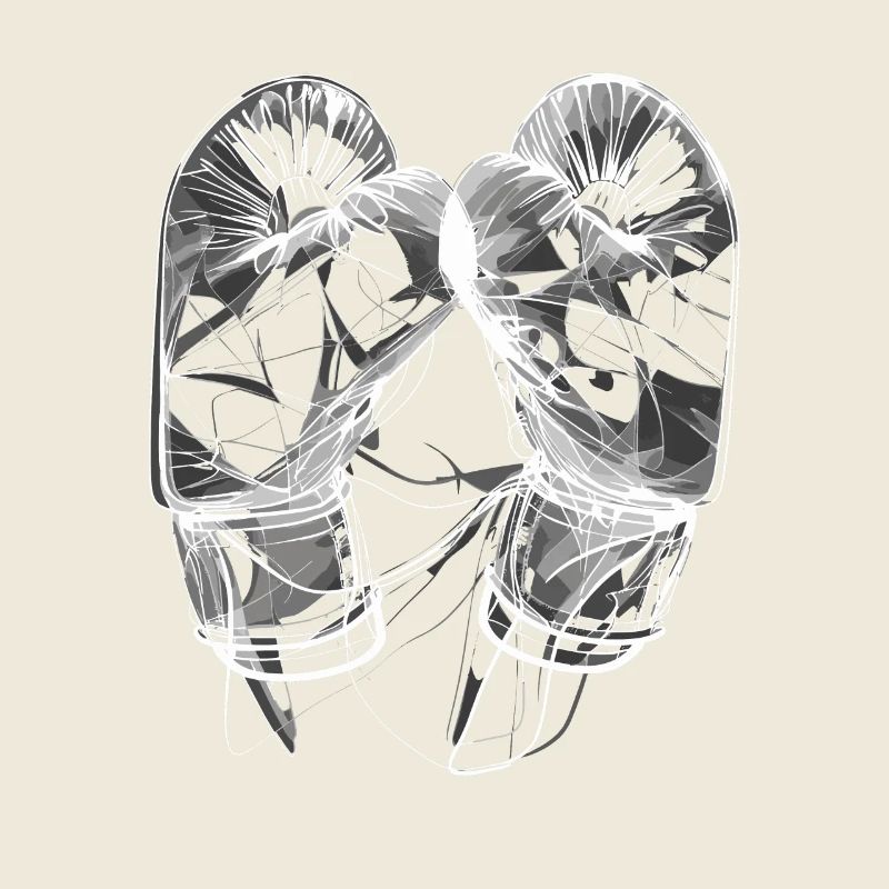 Boxhandschuhe Line Art