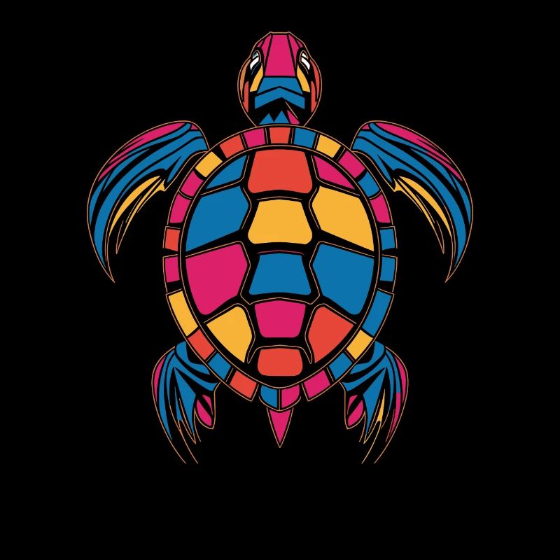 Bunte Schildkröte Kunstwerk