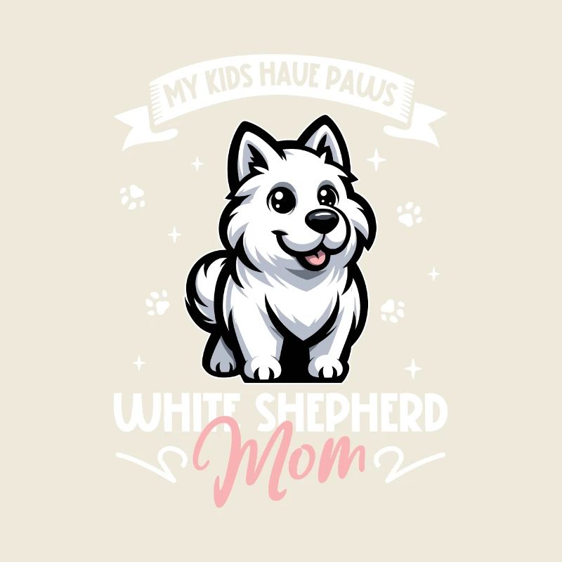 Weißer Schäferhund Mama