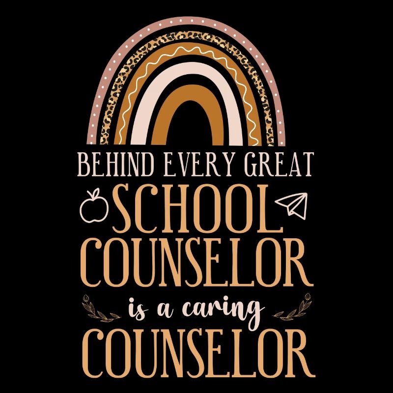 School Counselor Rainbow Behind