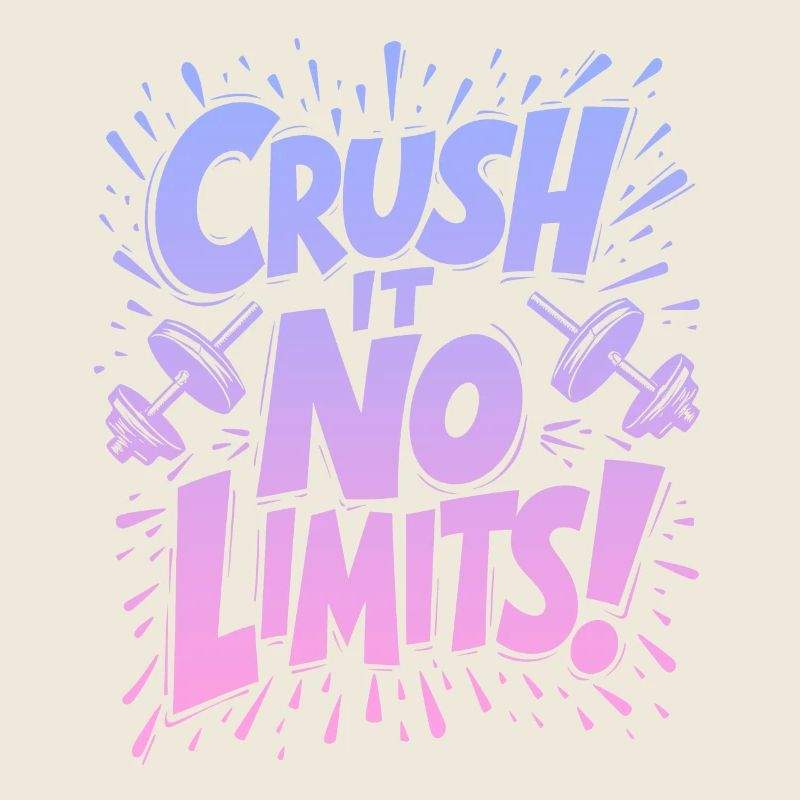 Crush it, no limits! Gym Quote