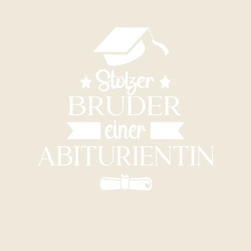 Stolzer Bruder einer Abiturientin