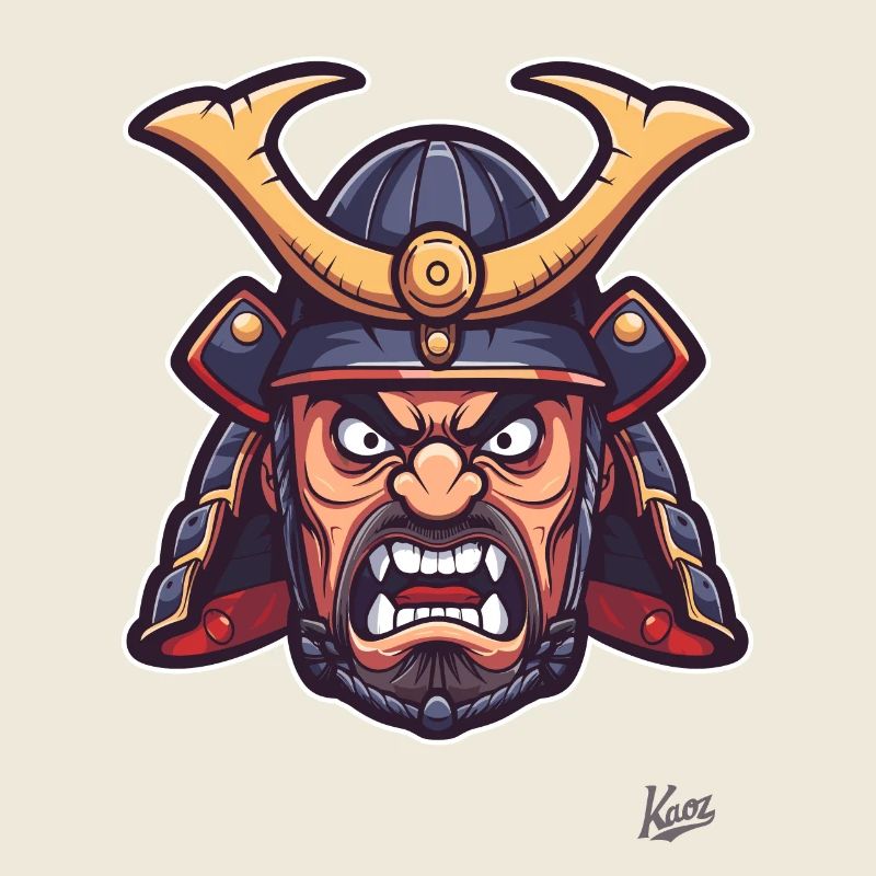 Angry Japanese Edo Samurai Shogun