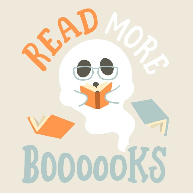 Geist liest Buch Halloween