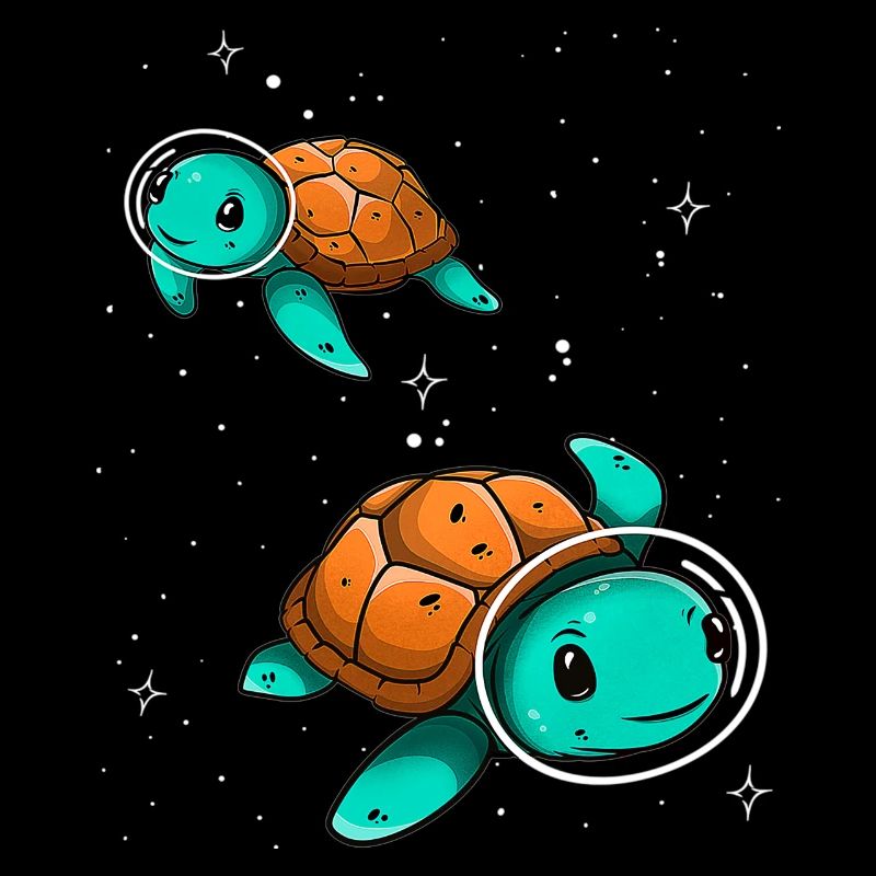 Tortues de l’espace astronaute galaxie drôle mignon Design