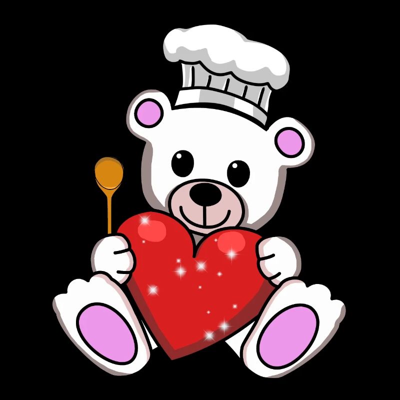 Teddy Koch Köche Köchin Herz Herzen Teddybär