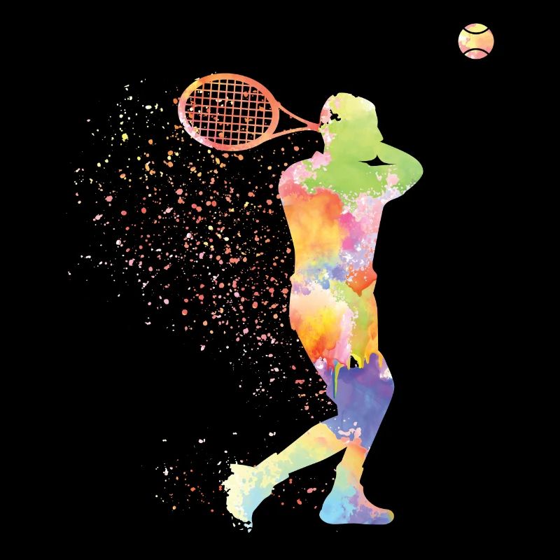 Funny Tennis Player Racket