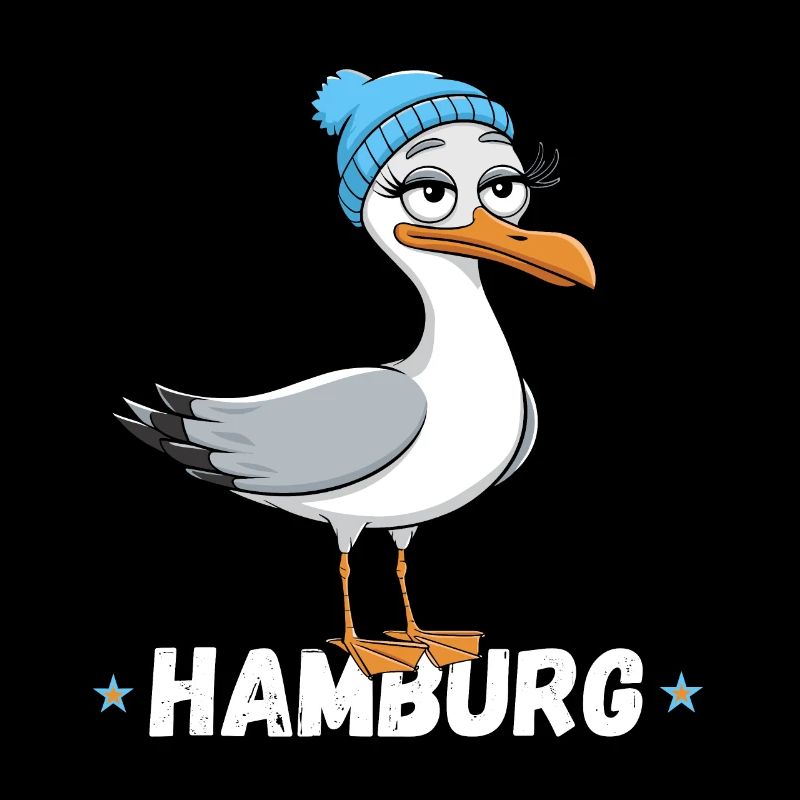 Hambourg Hamburger Seagull Bonnet Mer du Nord Dessin animé