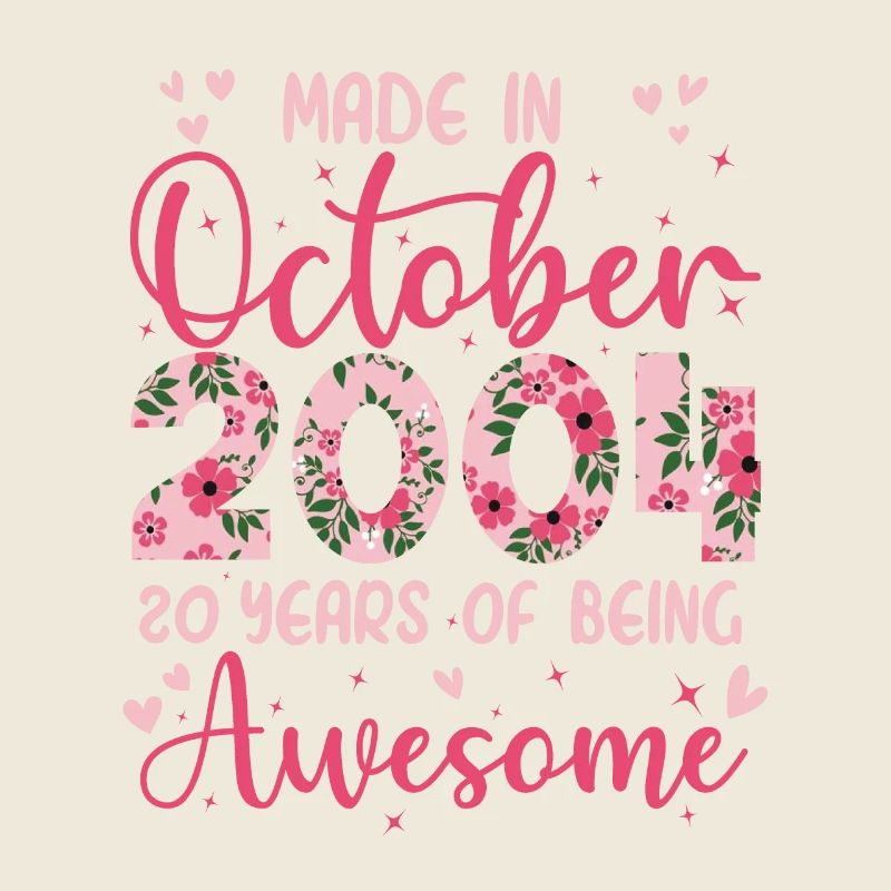 Octobre 2004 Anniversaire 20 Ans Pour filles