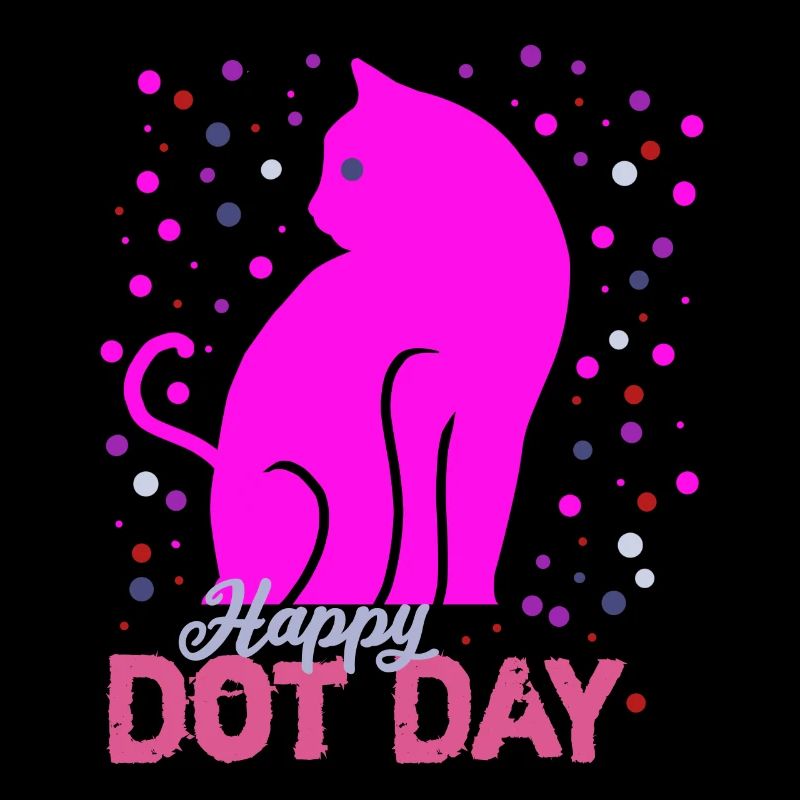 Happy Dot Day Bunte Regenbogen Katze Punkt Jungen
