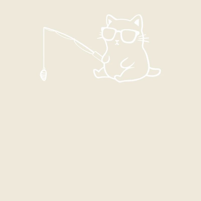Katze Mit Sonnenbrille Beim Angeln