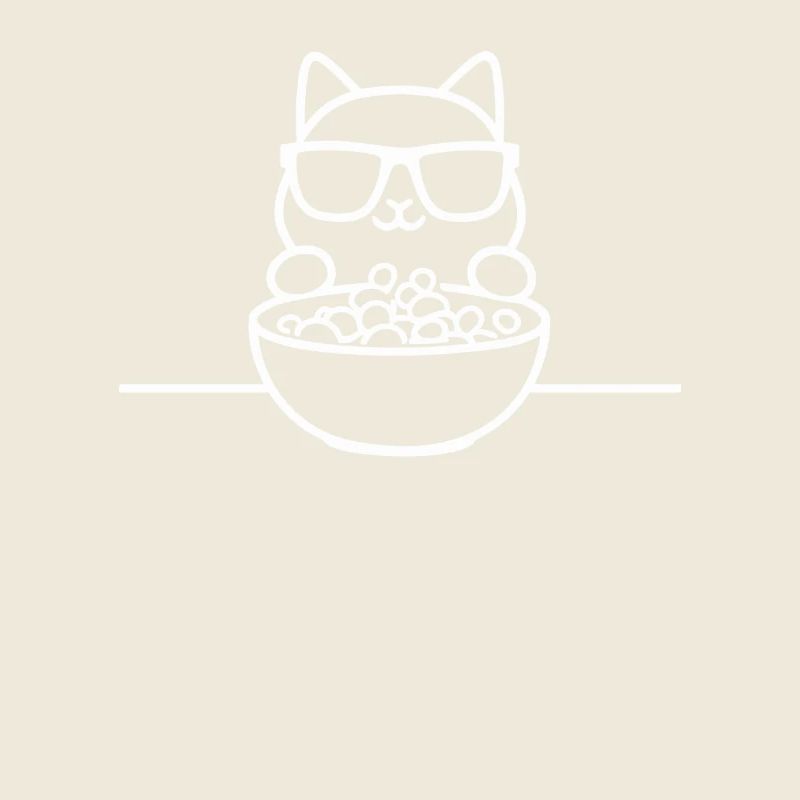 Chat avec des lunettes de soleil et des céréales