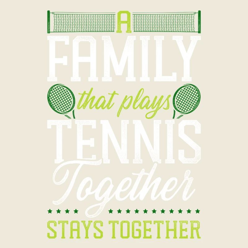 Funny Tennis Player Racket Family
