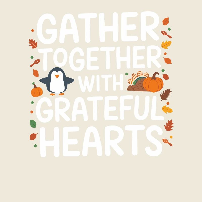 Penguin Thanksgiving : Ensemble avec des