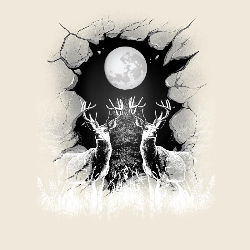 Hirsch Hirsche Waldtiere mystisch Rehbock Rehkitz